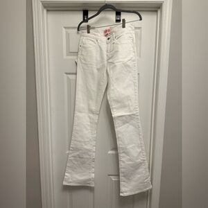 Fiorucci Women’s White Flare Leg Jeans Size 27 X 36 Cupid NWT